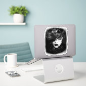 Goth Woman Aufkleber (Laptop auf Schreibtisch)