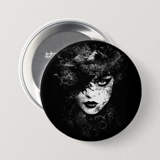 Goth Woman Button (Vorne & Hinten)