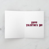 Goth Woman Pink und Black Valentine Karte (Innenseite)