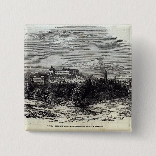 Gotha, graviert von W.J. Linton Button (Vorderseite)