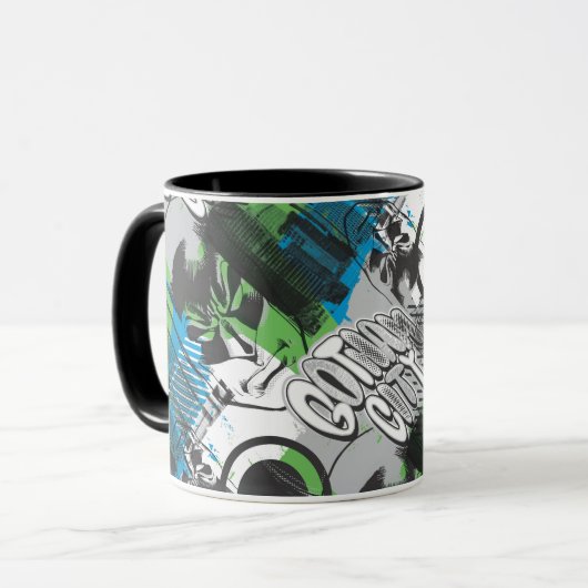 Gotham City Pattern Tasse (Vorderseite Links)