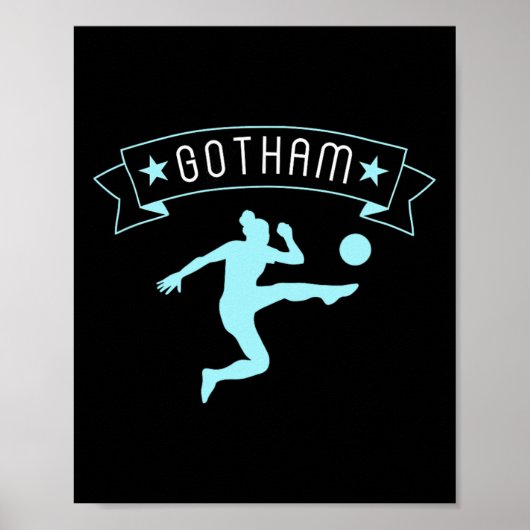 Gotham Fußball Fan Support Stadion Zeigen Sie Ihre Poster (Vorne)