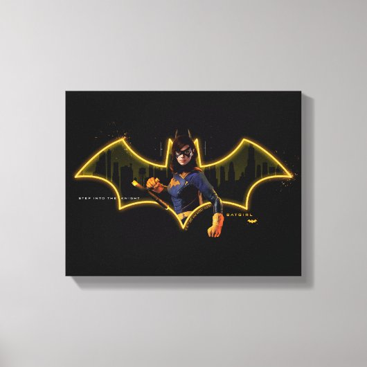 Gotham Knights Batgirl im Logo Leinwanddruck (Vorderseite)