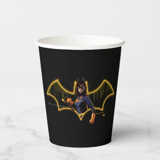 Gotham Knights Batgirl im Logo Pappbecher (Rückseite)