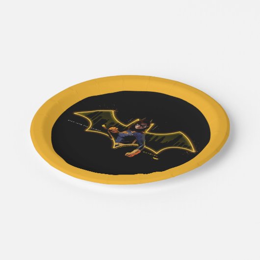 Gotham Knights Batgirl im Logo Pappteller (Schrägansicht)