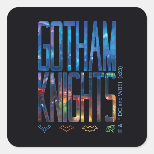 Gotham Knights City Letting Quadratischer Aufkleber (Vorderseite)