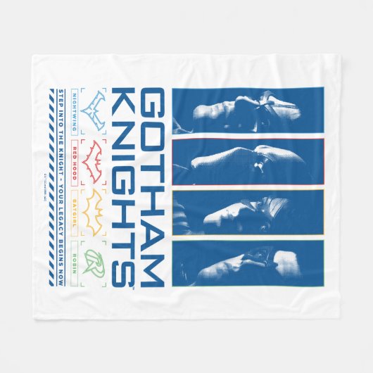 Gotham Knights Face Panels Fleecedecke (Vorderseite (Horizontal))