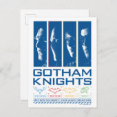 Gotham Knights Face Panels Postkarte (Vorne/Hinten)