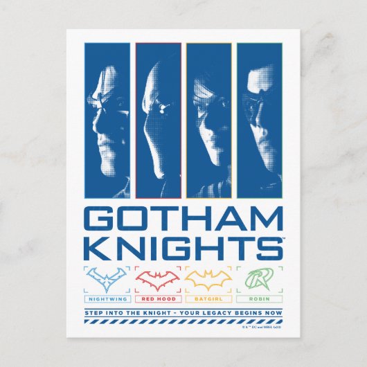Gotham Knights Face Panels Postkarte (Vorderseite)