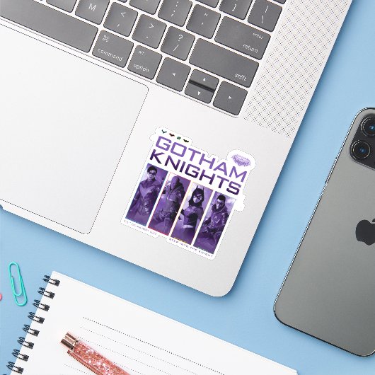 Gotham Knights Hero Panels Aufkleber (Laptop mit iPhone)