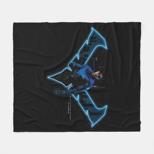 Gotham Knights Nachts in Logos Fleecedecke (Vorderseite (Horizontal))