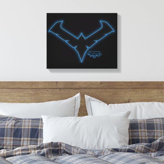 Gotham Knights-Nachts-Logo Leinwanddruck (Insitu (Schlafzimmer))