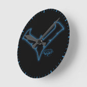 Gotham Knights-Nachts-Logo Runde Wanduhr (Winkel)