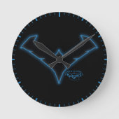 Gotham Knights-Nachts-Logo Runde Wanduhr (Vorderseite)