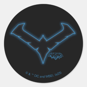 Gotham Knights-Nachts-Logo Runder Aufkleber