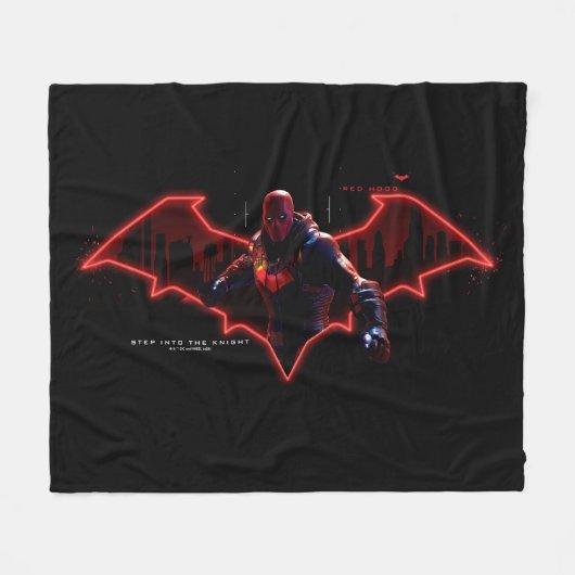 Gotham Knights Red Hood in Logo Fleecedecke (Vorderseite (Horizontal))