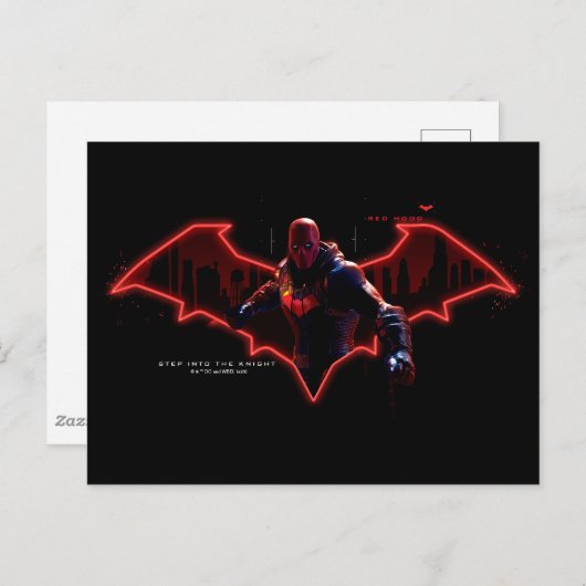 Gotham Knights Red Hood in Logo Postkarte (Vorne/Hinten)
