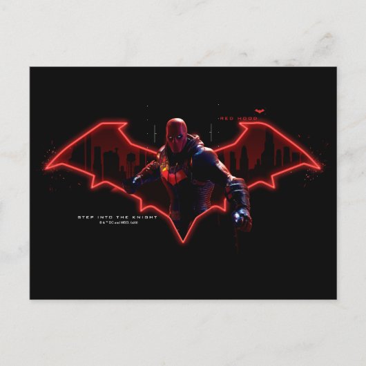 Gotham Knights Red Hood in Logo Postkarte (Vorderseite)