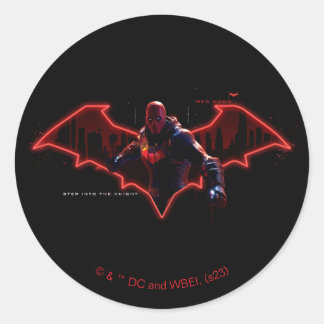 Gotham Knights Red Hood in Logo Runder Aufkleber