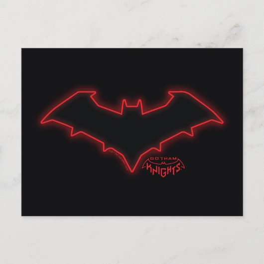 Gotham Knights Red Hood Logo Postkarte (Vorderseite)