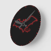 Gotham Knights Red Hood Logo Runde Wanduhr (Winkel)