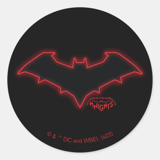 Gotham Knights Red Hood Logo Runder Aufkleber (Vorderseite)