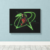 Gotham Knights Robin-Logo Leinwanddruck (Insitu (Holzboden))