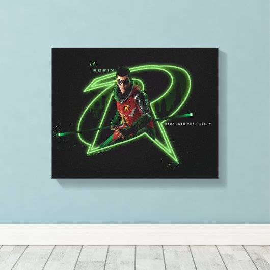 Gotham Knights Robin-Logo Leinwanddruck (Insitu (Holzboden))
