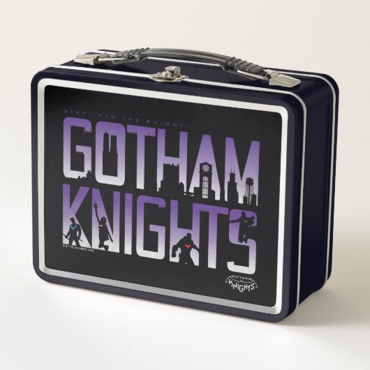Gotham Knights-Silhouetten Metall Brotdose (Vorderseite)