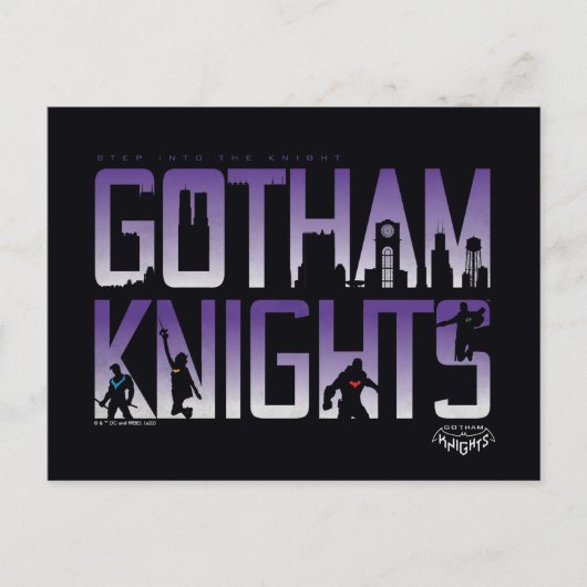 Gotham Knights-Silhouetten Postkarte (Vorderseite)