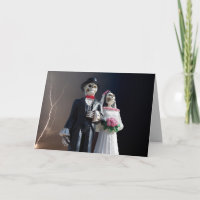 GOTHC SKELETON WEDING GRATULALALATIONS CARDS