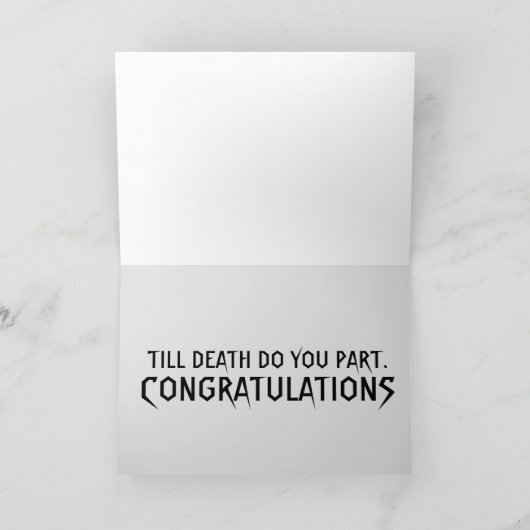 GOTHC SKELETONS WEDING GRATULATIONS CARDS KARTE (Innenseite)