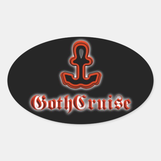 GothCruise Logo Oval Aufkleber (Vorderseite)