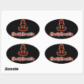 GothCruise Logo Oval Aufkleber (Blatt)