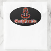 GothCruise Logo Oval Aufkleber (Tasche)