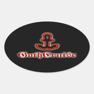 GothCruise Logo-Oval-Aufkleber Ovaler Aufkleber
