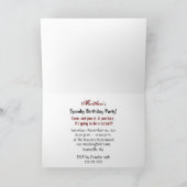 Gothday Party Einladung - Raven on Skull (Innenseite)