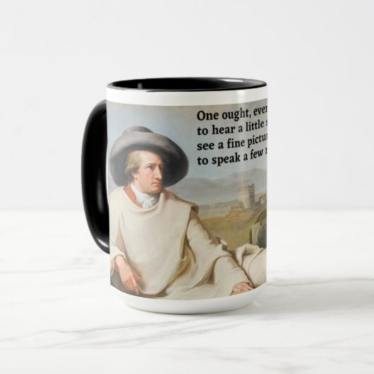Gothe Quote Tasse (Vorderseite Links)