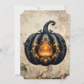 Gothehaus in Snow Globe Weihnachtskostüm Party Einladung (Rückseite)