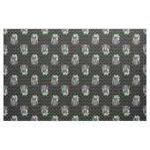 Gotheißskelett mit schwarzem Weihnachtskaffee Stoff (Fat Quarter (45,7 x 55,9 cm))