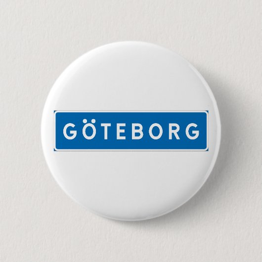 Gothenburg, schwedisches Verkehrsschild Button (Vorderseite)