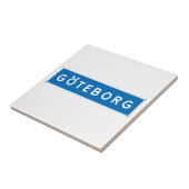 Gothenburg, schwedisches Verkehrsschild Fliese (Seite)
