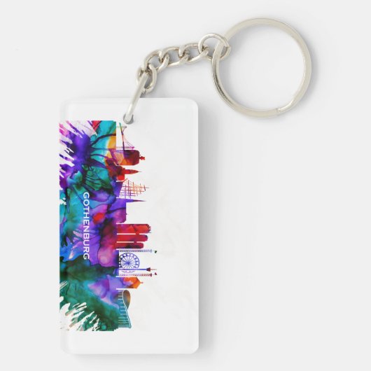 Göthenburg Skyline Schlüsselanhänger (Rückseite)