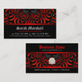 Gotheria Red+Black mit Logo-Visitenkarte Visitenkarte (Vorne/Hinten)