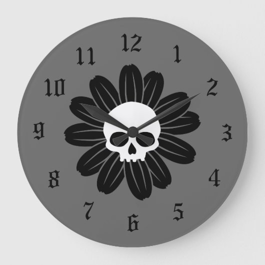 Gothflower Große Wanduhr (Vorderseite)