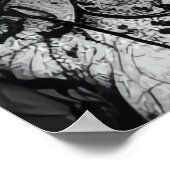 Gothfrauen schwarzes Haar | AI Art Poster (Ecke)