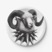 Gothgoat Originalkunst von Mismultifee Pappteller (Vorderseite)