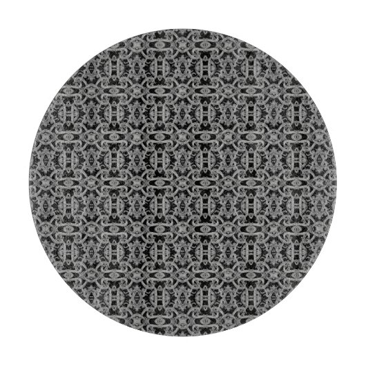 GOTHIC 12" Round Glass Cutting Board Schneidebrett (Vorderseite)