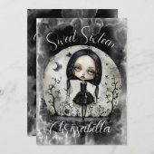 Gothic 16 . Geburtstag Geburtstagsparty Einladung (Vorne/Hinten)