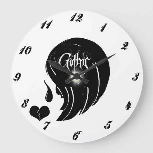 Gothic 2 Clock Große Wanduhr (Vorderseite)